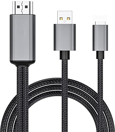 DragonTrading HDMI Adapter for iPad iPhone 1080P, iPhone to TV Converter 6.6FT, Lighting HDMI Digital AV Cable for iPhone, iPad Mini, Projector, Monitor (Red)