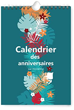 Calendrier A5 Perpétuel des Anniversaires à Remplir pour se Souvenir des Dates d'Anniversaires, Format 14,8 x 21 cm
