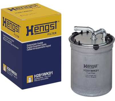 HENGST - Kraftstofffilter H281WK01 - Hochwertiger Kraftstoff-Leitungsfilter für KFZ - Entfernt Staub und Schmutz aus Otto- oder Dieselmotoren - Schützt das Einspritzsystem | Kompatibel mit: AUDI A1, SEAT CORDOBA, IBIZA III, IBIZA IV, IBIZA IV Kasten/Schrägheck, IBIZA IV SC, IBIZA IV ST, TOLEDO IV