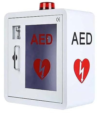 TsoLay AED-Schrank, 14 X 7,9 X 15,7 Zoll AED-Defibrillator-Aufbewahrungsschrank Mit Notfall-Blitzlicht Und Türaktiviertem Alarm, Physio-Kontrolle Für Den Notfall Zu Hause, Im Büro Und Im Pflegeheim