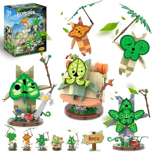 CinamixBrax Koroks Building Set, 5 Characters Building Block Sets for BOTW Fans, Cute Game Merch Action Figures, Great Toys Gifts for Fans Kids Adults