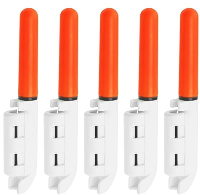 Create idea 5 Luces Rojas de Punta de Caña de Pescar Nocturna Lámpara LED Incandescente Impermeable Alarma Mordedura Pesca Nocturna Barra Luminosa Accesorios
