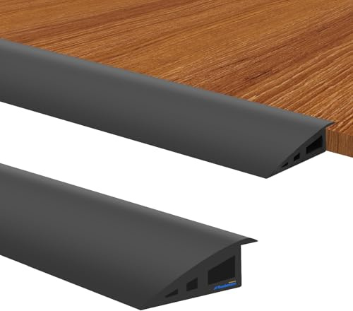 Ruedamann 13.1 Ft Threshold Transition Strip, 1 1/5~1 2/5 Rise Rubber Threshold Ramp, Overlap Edge Reducer, Doorway Edge Trim and Mats for Golf Courses, Laminate Doorway, Carpet, Floor, Tile