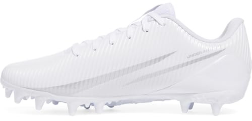 Under Armour Men's Blur Select Football Cleats, (100) White/Metallic Silver/Metallic Silver, 9, US