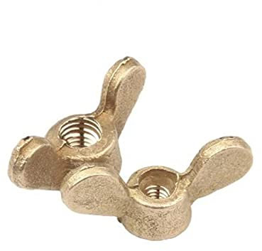 Handmuttern, Flügelmuttern, Schmetterlingsmutter, 1/2/5 Stück, M4, M5, M6, M8, M10, M12, M14, M16, Messing-Flügelmutter, handfest, Flügelmuttern, Flügelmuttern (Farbe: M4 (5 Stück)) (Color : M8 (5pcs