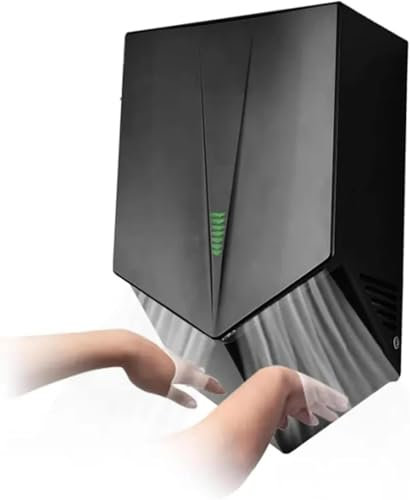 Sèche-mains électriques Muraux Commerciaux, Sèche-mains 6 à 10 Secondes Pour Sécher, Sèche-mains électrique 1200 W, Sèche-mains à Capteur Automatique Pour Cuisine, Salle De Bain Et Toilett(Color:noir)