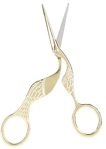 LetCart Bastelschere Vintage Bastelschere Edelstahl Vogelform Nähen Stickerei Schere, Gold, scharfe Spitze