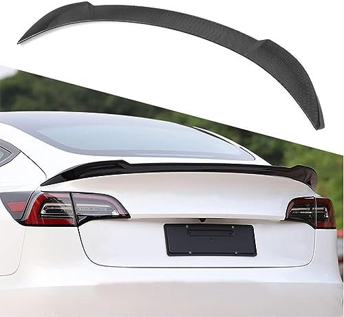 ChegLI Auto Heckspoiler für Tesla Model 3 Sport 4-Türer 2017–2019, Kofferraumspoiler Rear Wing Car Roof Spoiler Wings Heckklappe Dachspoiler Accessories Modifikation