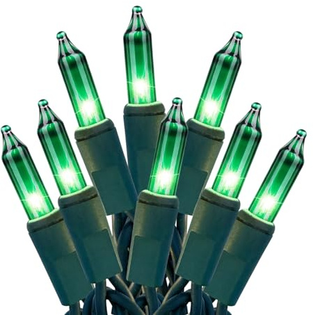HISHINY Green String Lights 100 Count Mini St. Patrick's Day Decorations Lights with Green Wire for Outdoor Christmas Decorations Indoor Decor,UL Certified (21feet)