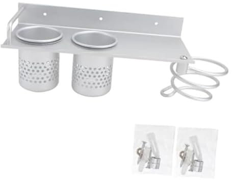 ASZHQUXIUAS Hairdryer Stand, 1pc Hair Dryer Storage Rack Blow Dryer Stand Hair Styling Tools Hairdryer Holder for Wall Mount Bathroom Storage Basket Space Brackets