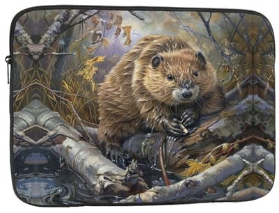 Beaver Working Laptop Case, Computer Case Laptop Gifts For Men Women For Travel Abroad