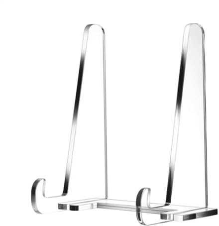 Cavalletto espositore – Cavalletto in acrilico per esposizione | Porta foto trasparente | Supporto per libri per lettura | decorativo per la casa