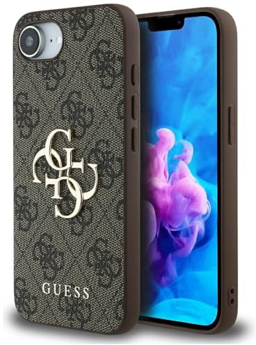 CG MOBILE Guess 4G Big Logo Hülle für iPhone 16e (Braun)
