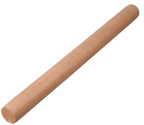 JECOMPRIS mattarello pasta frolla per impastare stendipizza stendipasta compatto Pentry rotolante stendipasta in legno stendi pasta in legno con manico Light Brown