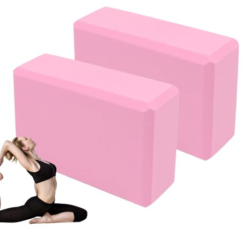 Yoga Block 2er Set – Hochdichte EVA-Schaum Yogablöcke, Rutschfest und Leicht, 3x6x9 Zoll, für Yoga, Pilates, Fitness