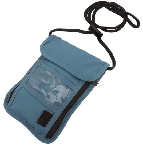 KOMBIUDA Reise Halstasche aus Nylon mit Verstellbarem Nackenriemen Diebstahlsicherer Organizer für Reisedokumente und Handy Beim Travel für Damen und Herren