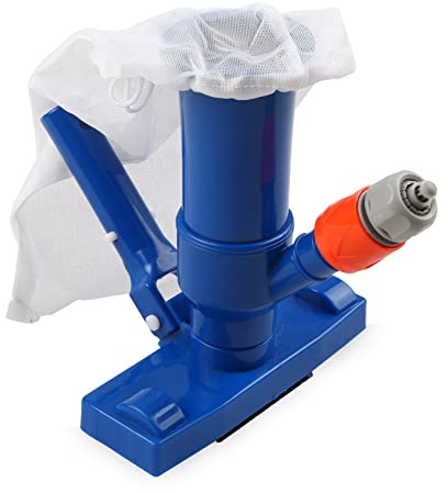 ZGJIAJU Pool Hoover Pool Vacuum Jet Underwater Cleaner Brush With Clip Handle Drawstring Bag Removes Corners Debris Ideal Cleaning Tools