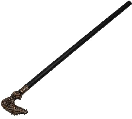 Holibanna Halloween Punk Gehstock mit Drachenkopf Lange Cosplay Requisite aus Stabilem Kunststoff Dekorativer Spazierstock für Halloween Kostüm und Party Zubehör
