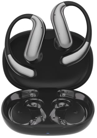 TANALAZ i70 Écouteurs Open Ear Bluetooth 6.0 Écouteurs sans Fil avec Crochets d'oreille, Casque Sportif Open Ear Léger et Confortable, Appels Clairs ENC Écouteurs Étanches IPX5 pour Course/Fitness