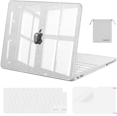 MOSISO Coque Compatible avec MacBook Neo 13 Pouces 2026 Modèle A3404 | Coque Rigide Antifissure, Film Clavier, Protection D'écran & Sac Rangement,Compatible avec MacBook Neo 13 Pouces,Transparent