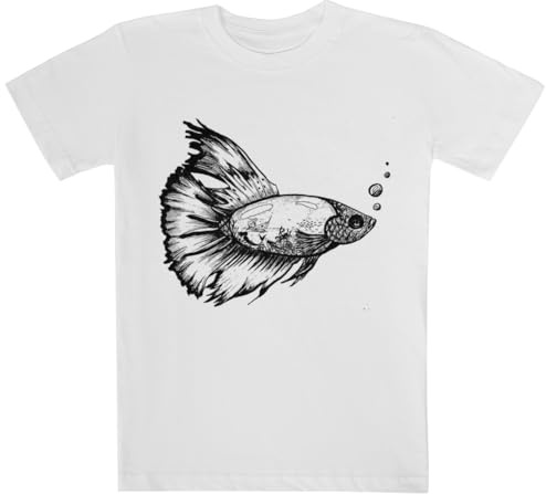 Akvarium I Fisk Vit T-Shirt För Barn Kortärmad T-Shirt För Barn