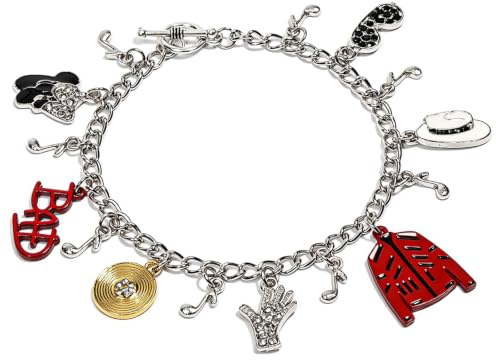 GAUEIOUR Michael Gifts Inspired Charm Bracelets Classic MJ Elemnt Pendant