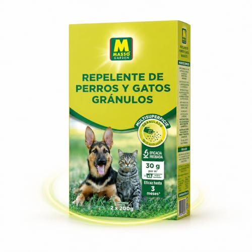 Repelente para Perros y Gatos Granulado 400 GR Muy EFICAZ – Ahuyentador Exterior para Jardín, Huerto, Parterres y Jardineras, con Extractos De Plantas, Eficacia hasta 3 Meses | Nexum Market