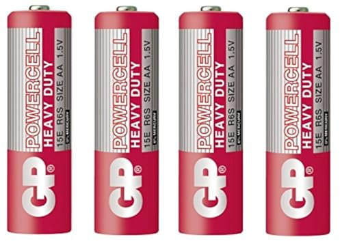 GP 15ER-S4 Powercell Batterie Zn-C AA/R6 (1.5V, 4er Pack)