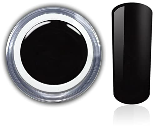 UV Farbgel Schwarz ohne Schwitzschicht 5ml RM Beautynails – Glossy Colorgel Blackhole, LED UV Nagelgel mit hoher Deckkraft für Fullcover & Nail Art Studio