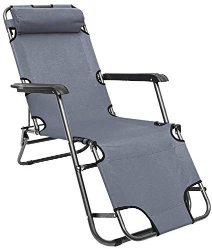 AMANKA 155 x 60cm Relaxliege Garten Liegestuhl Klappbar - Gartenstuhl mit Liegefunktion - Sonnenliege Faltbar - Campingliege Leicht - Gartenliege Wetterfest Strandliege Relaxsessel Outdoor Liege
