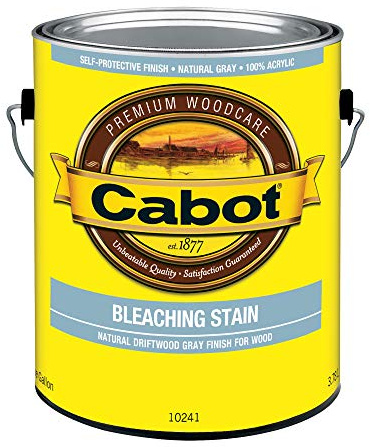 Cabot Bleaching Wood Stain, Driftwood Gray, 1 Gallon