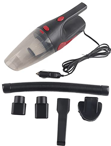 Aspirateur Sec Humide Noir Capteur de Poussière Sèche Humide Aspirateur Portatif de Voiture Câblée avec Lumière DC12V 120W