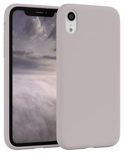 EAZY CASE Premium Silikon Handyhülle kompatibel mit iPhone XR Slimcover mit Kameraschutz und Innenfutter, Silikonhülle, Schutzhülle, Bumper, Handy Case, Hülle, Softcase, Nude Rosa