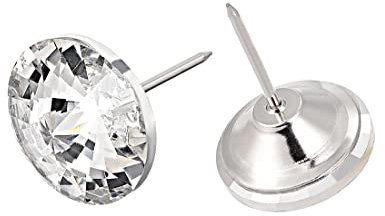 sourcing map Clou Tapissier Cristal 16m Diamètre Tête 15mm Longueur Jarret Clou Ameublement pour Meuble Sofa Dosserets 30 Pcs