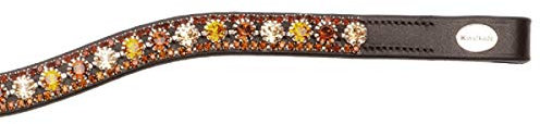 Stirnband Dazzle, V, braun, braune Steine