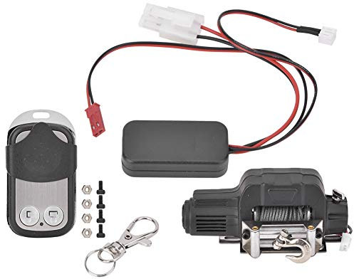 Tbest Polipasto Electricode Coche RC, cabrestante eléctrico a Escala 1/10 cabrestante de Motor único con Accesorios de actualización de Control para automóvil sobre orugas Modelo RC a Escala 1/10