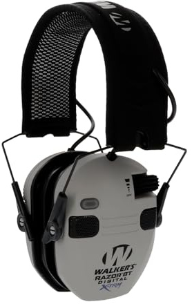 WALKER'S Razor Digital X-TRM Bluetooth Sound-Enhancing Hunting Shooting Ear Protection Electronic Earmuffs with Gel Earpads & Mesh Headband, 2 AAA Batteries Included