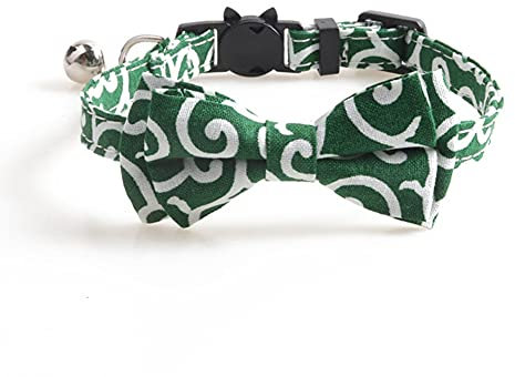 FUNAT Kätzchen Halsband, Katzenhalsband mit Schleife, Katzenhalsband mit Schnalle und Glocke, verstellbares Halsband für kleine Hunde und Katzen