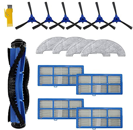 Kit di accessori MIKONG per parti di ricambio per aspirapolvere robot Proscenic 850T 15 confezioni con spazzola principale e filtro e spazzola laterale e panno per mocio