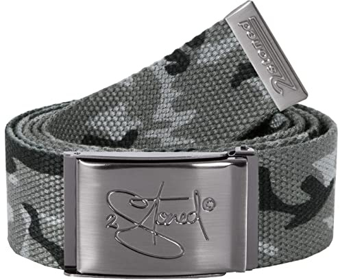 2Stoned Koppelgürtel Stoffgürtel Unisex 4 cm breit, Gürtelschnalle Matt Classic, für Damen und Herren