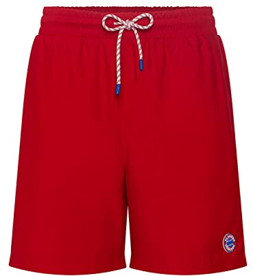 FC Bayern München Badeshort Rot - Reactive Mia san Mia - Badehose wechselt Muster bei Nässe Größe 3XL