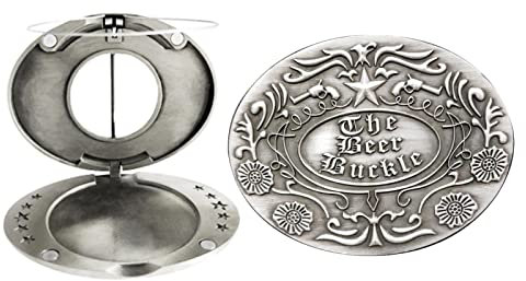 Yajimsa Cintura di Birra - Portabicchieri Portatile da Cintura in Metallo Portabicchieri da Birra, portabicchieri con Fibbia per Cintura da Birra per Picnic, Feste, Barbecue, Campeggio