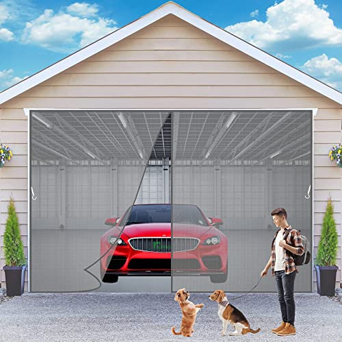 Insektenschutzrollo Fliegengitter für Fenster 220x275 cm Fliegengitter Magnet Tur Selbstbausatz Automatisches Schließen, 2023-Version Grau