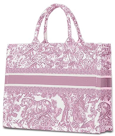 Luxuriöse Umhängetasche für Damen, Baumwolle, Leinen, große Kapazität, tragbar, für Reisen, Strand, Urlaub, Einkaufstasche, Pink