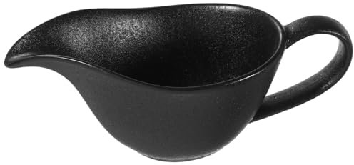 ULTECHNOVO Salsiera in ceramica con manico, brocca da portata da 450 ml con beccuccio antigoccia per crema pasticcera, contenitori per crema pasticcera, contenitori per latte per tavolo da ristorante,