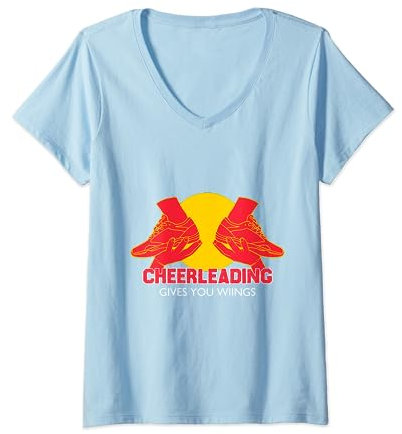 Cheer Captain Cheerleading Squad Team Cheer Cheering Cheering T-Shirt mit V-Ausschnitt