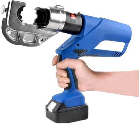 Dfdieratve Electric Hydraulic Cable Lug Crimper Pliers Handheld Hydraulic Cable Lug Crimper with Rotate 360 ° Tong Head, for Terminating Copper/Aluminum Lugs Terminals,Regularstyle