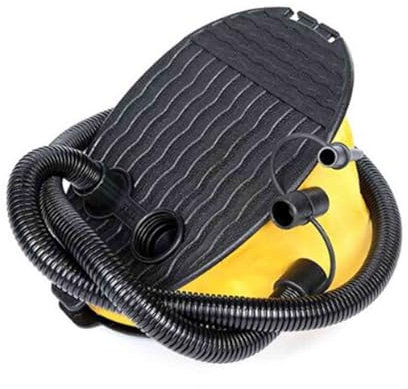 Stand Fußpumpen Luftballonpumpe Luftpumpe Luftmatratze Pumpe Ballonpumpe Hand Klein Handpumpe Manuell Camping Fußpumpe Fahrrad Für Pool Schlauchboot Multifunktion Tragbar (28x18.5x4cm,Yellow)