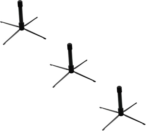 Toyvian 3St Flötenständer Ständer für Tenorsaxophon klappbarer klarinettenständer Flötenhalter Gestell für Blasinstrumente Lagerregal für Flötensammlung Instrumentenhalter Metall Black