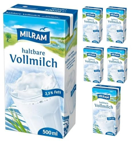 Milram Milch Haltbare Vollmilch 3,5% 500 ml x 6 Stück